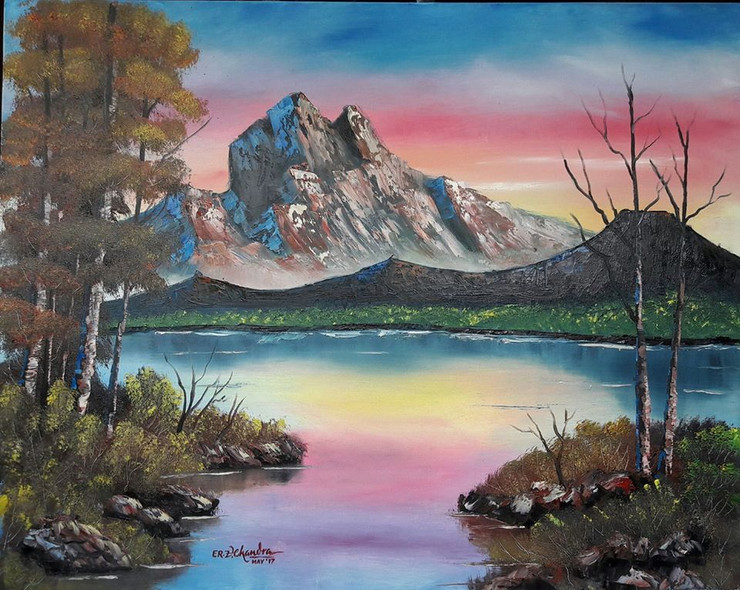 Scenery (ART_7259_45374) - Handpainted Art Painting - 24in X 30in