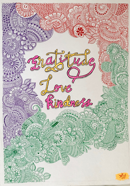 Gratitude (ART_7314_46296) - Handpainted Art Painting - 11in X 16in