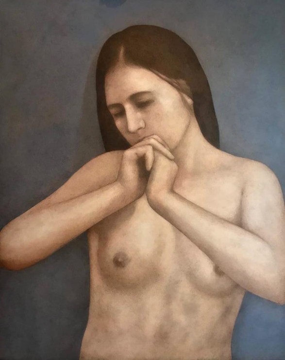 Nude Acrylic on Canvas by Contemporary Artist (ART_7308_46591) - Handpainted Art Painting - 48in X 60in