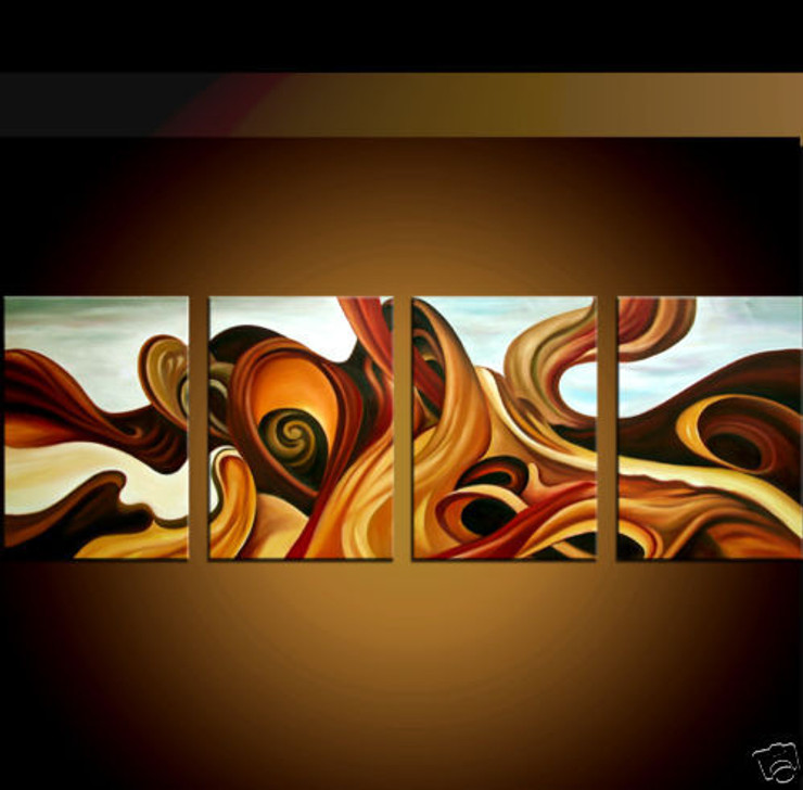 abstract,multi color abstract, multi piece, curves, waves