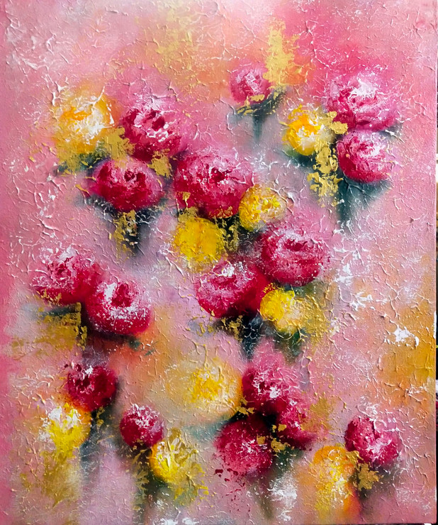 Blossom 2 (ART_3682_46482) - Handpainted Art Painting - 20in X 24in