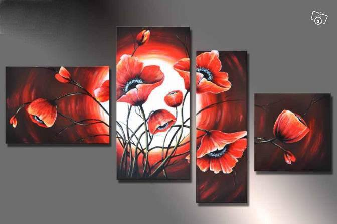 Flower, flowers, blossom, red blossom,moon, sun, multi piece flower, multi piece red flower