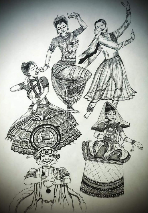Indian Dancer Drawing Stock Illustrations – 366 Indian Dancer Drawing Stock  Illustrations, Vectors & Clipart - Dreamstime