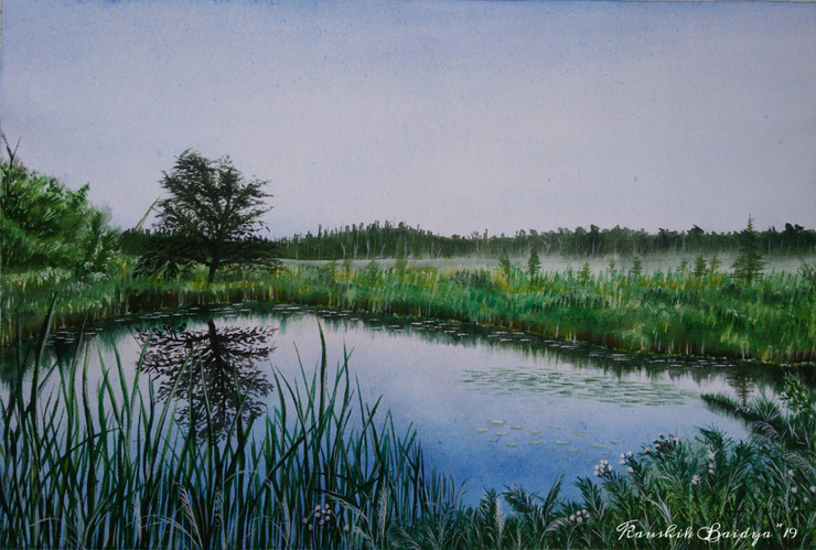 Peace (ART_7373_47255) - Handpainted Art Painting - 22in X 15in
