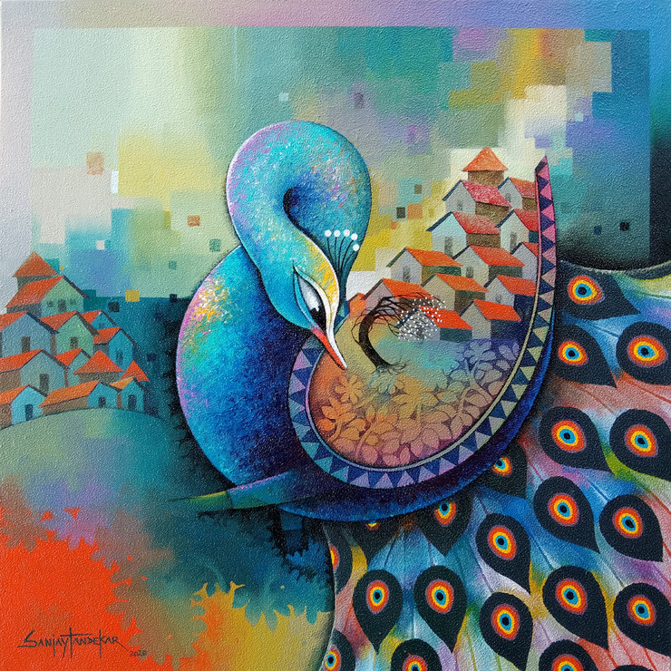 Affection 16 (ART_3298_47638) - Handpainted Art Painting - 24in X 24in