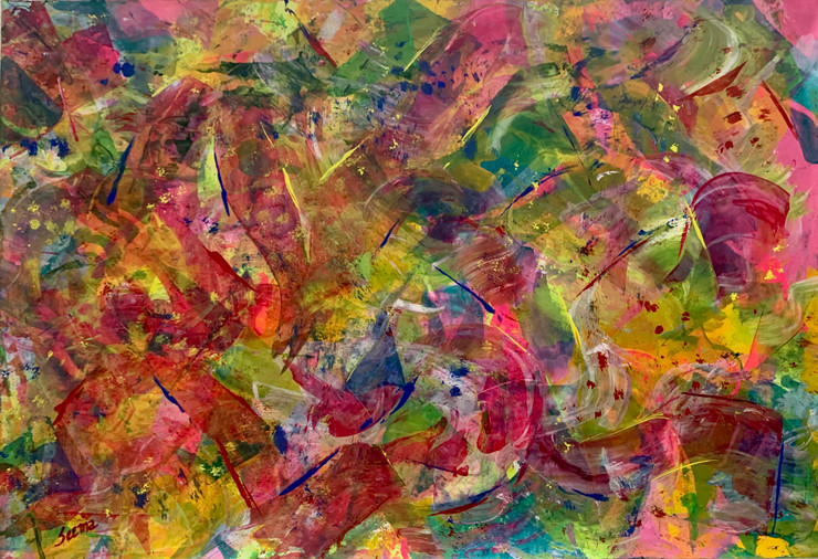 True Colours  (ART_7437_47932) - Handpainted Art Painting - 22in X 15in