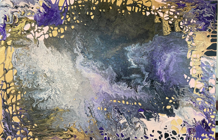 The sea of love (ART_7436_47913) - Handpainted Art Painting - 36in X 24in