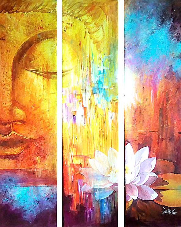 Landscape,Multipiece,Buddha,Mediation,Peace