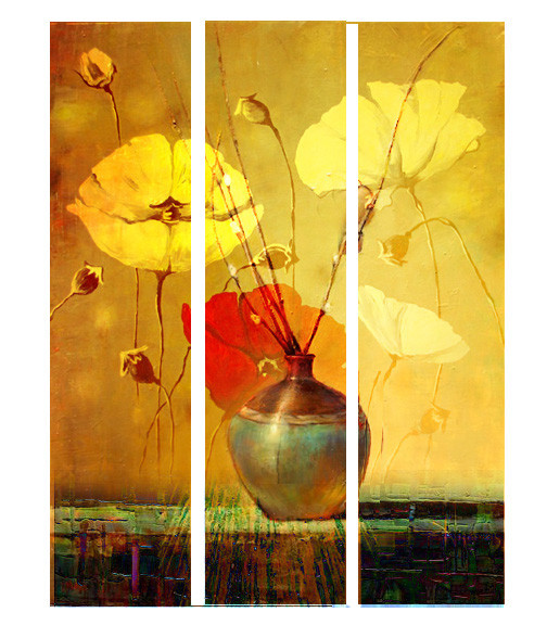 Landscape,Multipiece,Tree,Flowers,,Vase,Floral Vase,Flower Pot