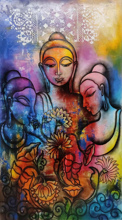 ANTAH-PRAMOD (ART_7431_49863) - Handpainted Art Painting - 36in X 60in