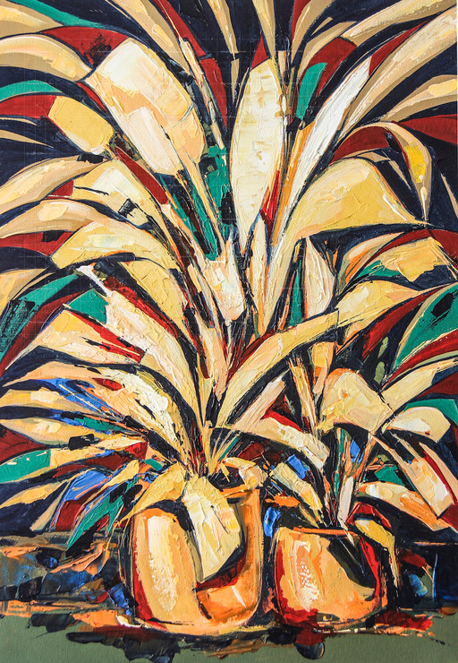 Petals Of Love (ART_2571_49820) - Handpainted Art Painting - 18in X 26in