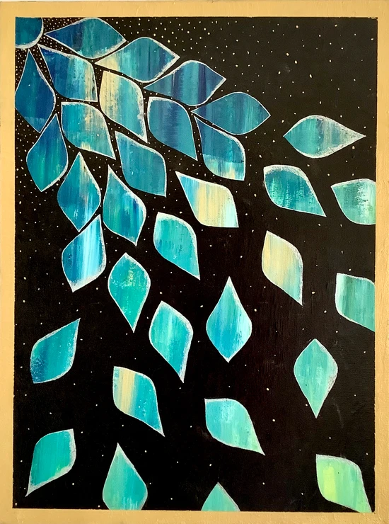 Laefy Night (ART_7583_49734) - Handpainted Art Painting - 18in X 24in
