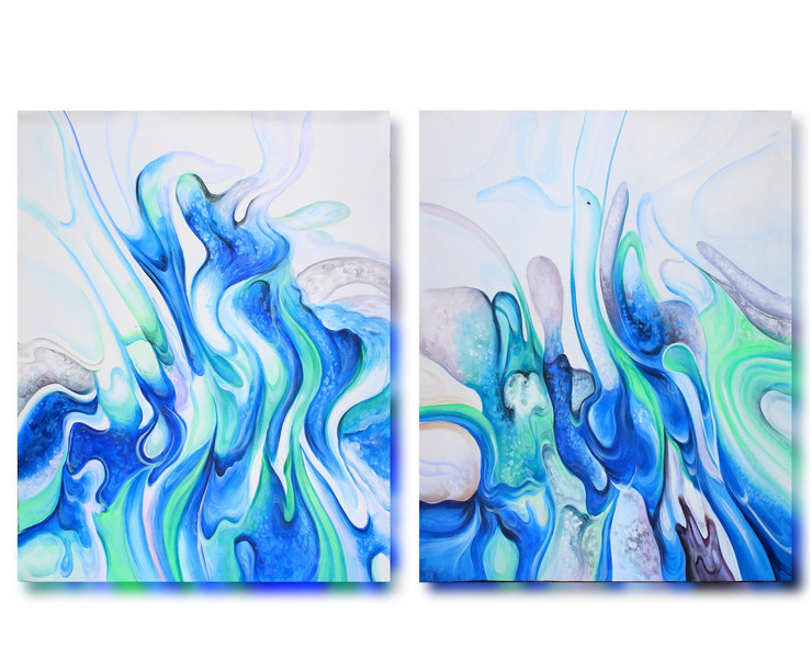 Flower painting  (ART_6706_42502) - Handpainted Art Painting - 48in X 30in