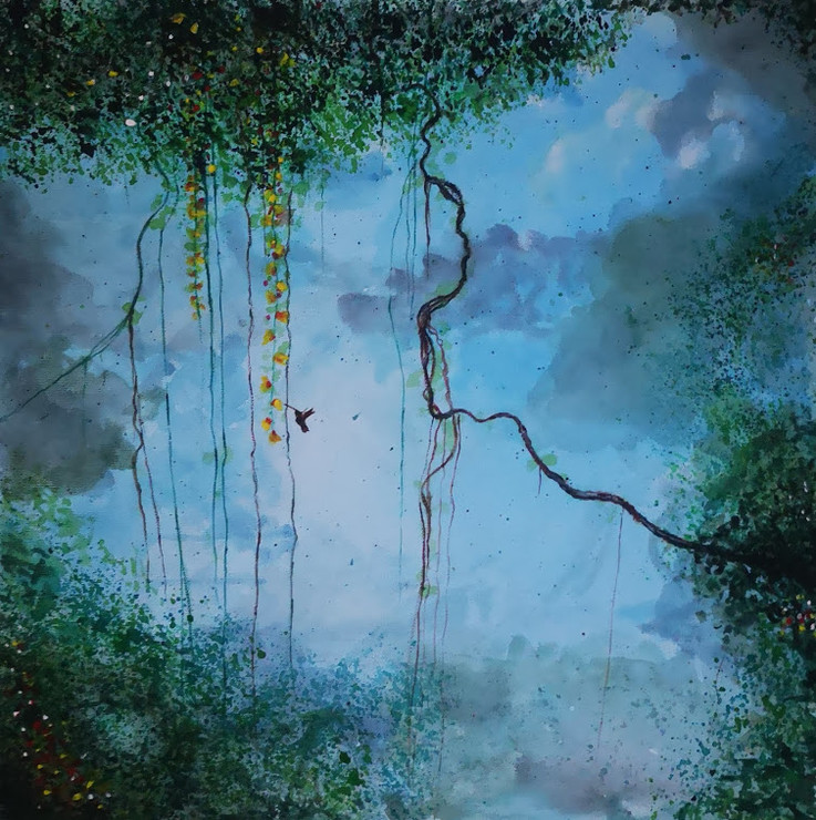 Landscape Acrylic Painting (ART_7615_50072) - Handpainted Art Painting - 16in X 20in