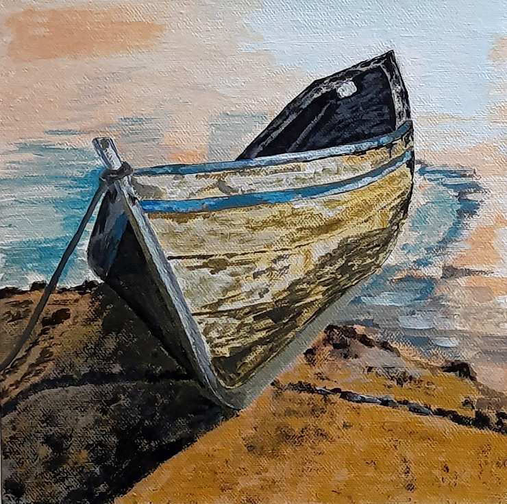 Boat (PRT_5839_50233) - Canvas Art Print - 18in X 18in