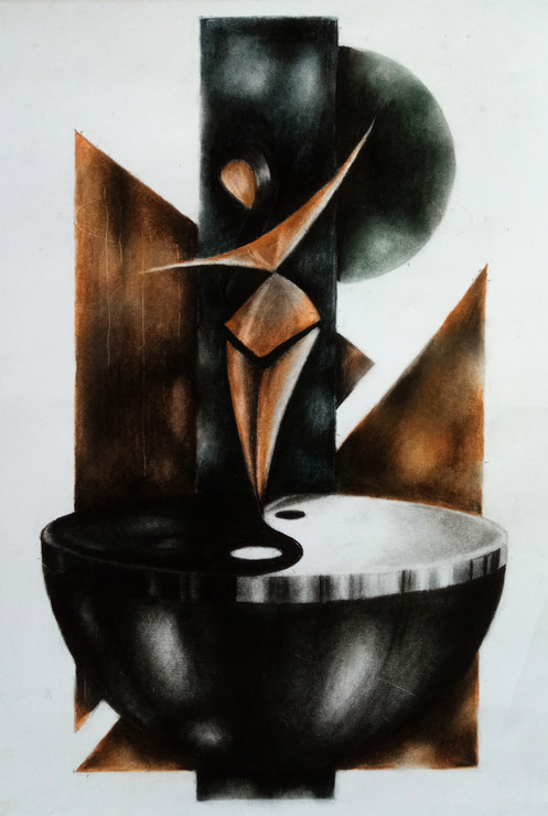 Yin and Yang (ART_7522_50059) - Handpainted Art Painting - 11in X 15in