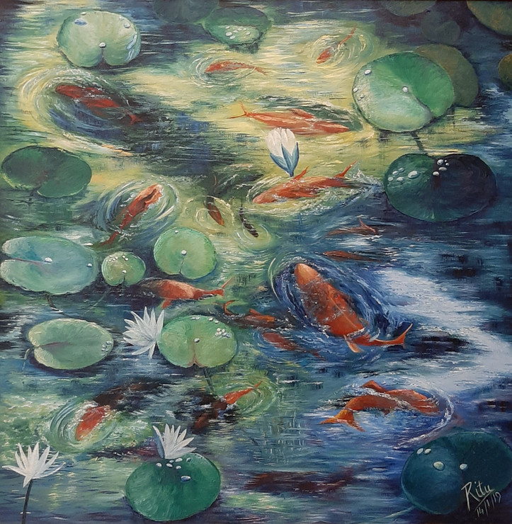 Chaos  (ART_4568_50499) - Handpainted Art Painting - 24in X 24in
