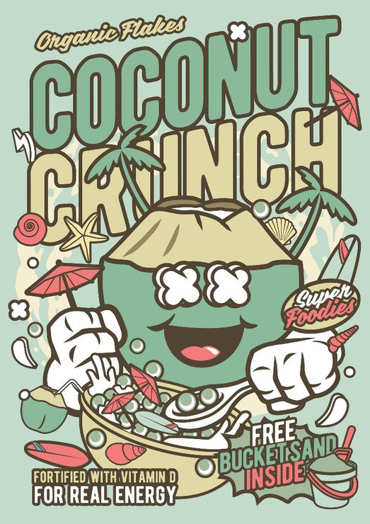 Coconut Crunch (PRT_2549) - Canvas Art Print - 21in X 29in