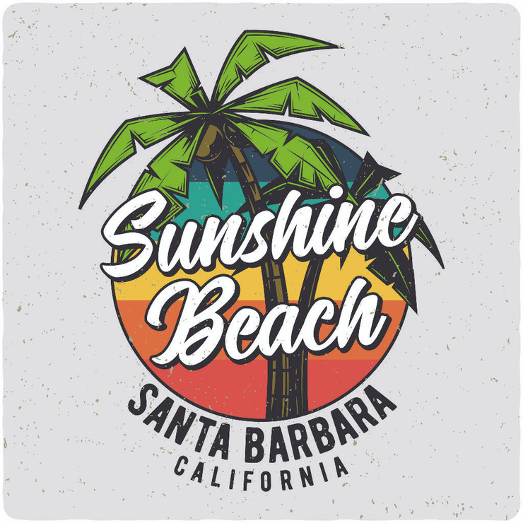Sunshine Beach (PRT_2800) - Canvas Art Print - 28in X 28in