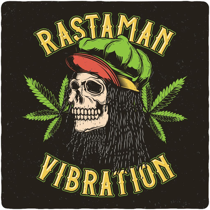 Rastaman Vibration (PRT_2867) - Canvas Art Print - 31in X 31in