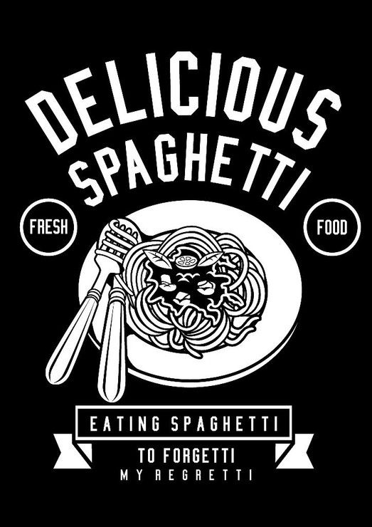 Delicious Spaghetti (PRT_2930) - Canvas Art Print - 21in X 29in