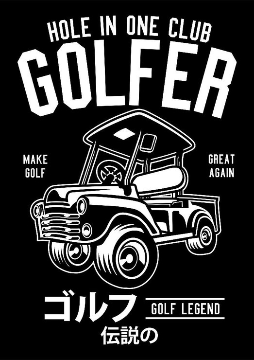 Golf Truck (PRT_2951) - Canvas Art Print - 21in X 29in