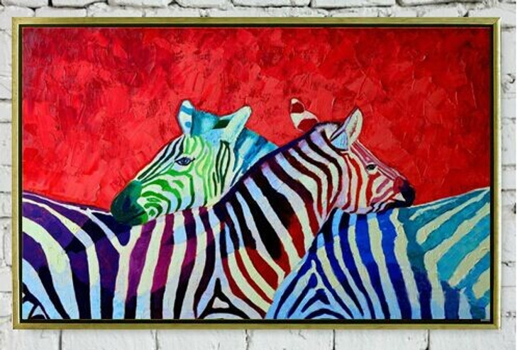 wild animal, zebra, zebra pair, zebra painting