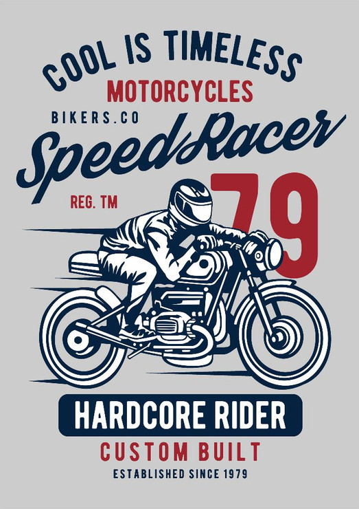 Speed Racer Motorcycles (PRT_3092) - Canvas Art Print - 21in X 29in