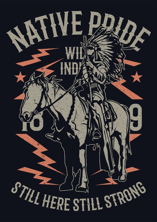 Native Pride (PRT_3277) - Canvas Art Print - 21in X 29in