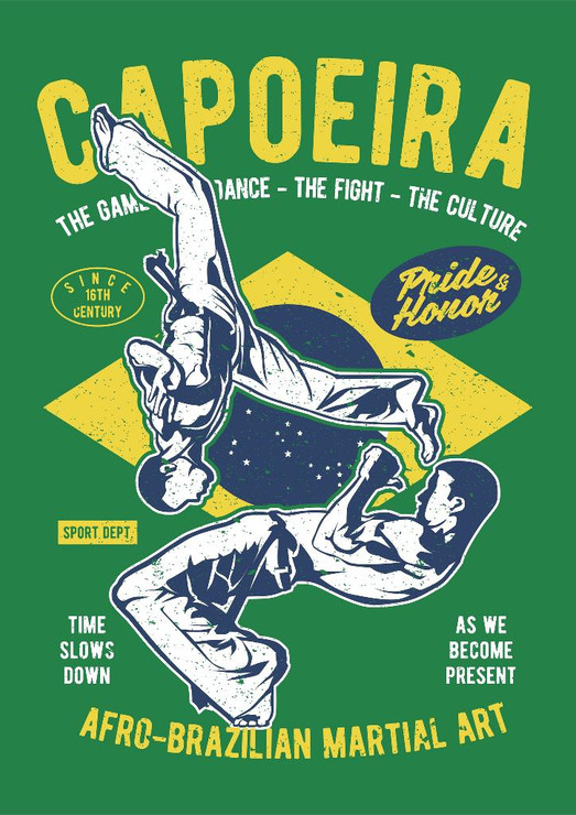 Capoeira (PRT_3234) - Canvas Art Print - 21in X 29in