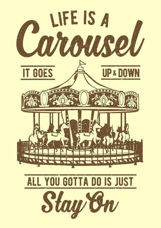 Carousel (PRT_3235) - Canvas Art Print - 21in X 29in