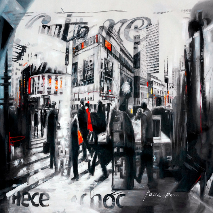 abstract city, cityscape, landscape, newspaper, news, bulidings, city painting, painting of city, red,multi color city, city of chaos, confusion, newspaper, city in newspaper,painting with text, reflection, reflection of city on glass, glass