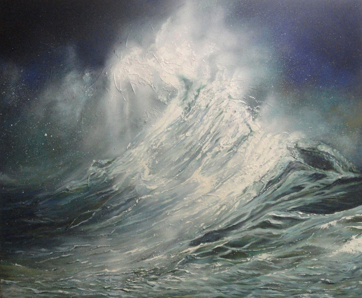 seascape, landscape, sea , painting of the sea, wave, waves, wavy sea, thunder, storm, painting of storm, huge waves