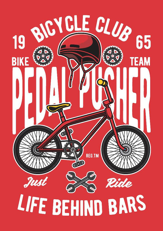 Pedal Pusher (PRT_3399) - Canvas Art Print - 21in X 29in