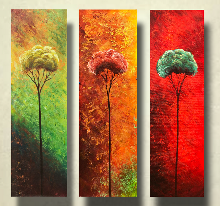 Flower painting  (ART_6706_51435) - Handpainted Art Painting - 36in X 36in