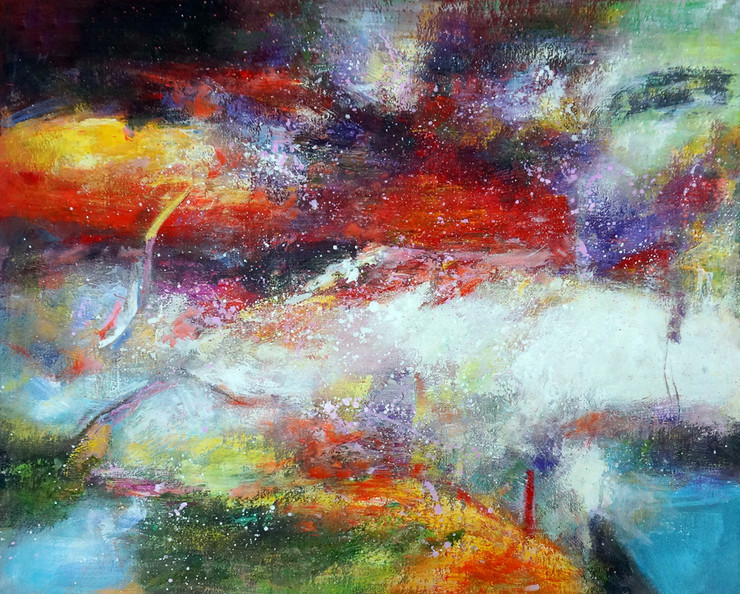abstract, abstract painting, sky, skyline, sky painting, clouds, cloudy