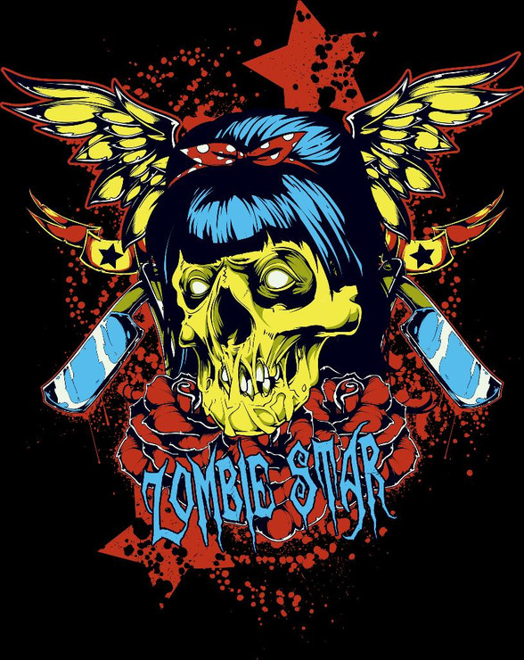 Zombie Star  (PRT_3897) - Canvas Art Print - 26in X 33in