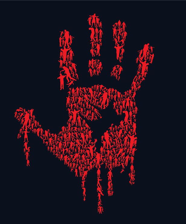 Hand Of Zombies (PRT_3918) - Canvas Art Print - 24in X 29in
