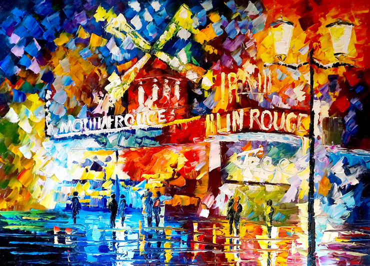 city, cityscape, city at night, colorful city, city painting, people, road, bars, shops