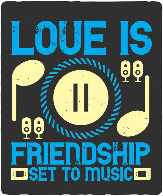 Love-is-friendship-set-to-music (PRT_4076) - Canvas Art Print - 26in X 31in