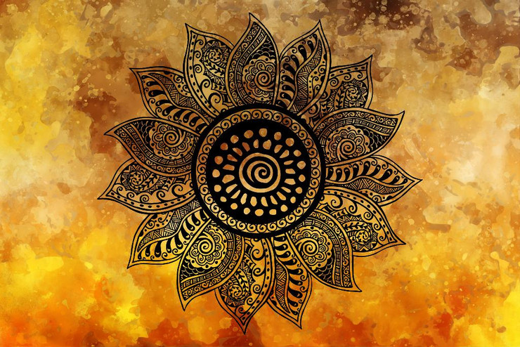 Sunflower Art (PRT_4177) - Canvas Art Print - 18in X 12in