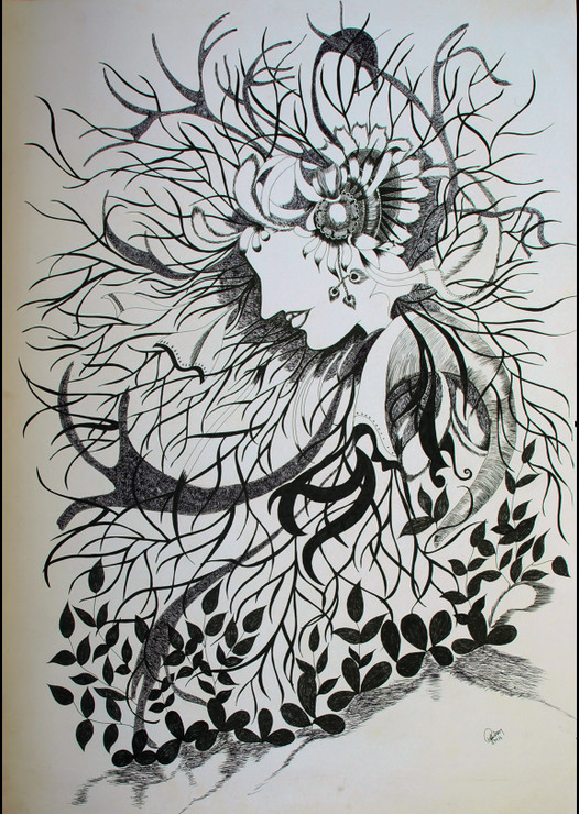 MOTHER NATURE (ART_7704_51556) - Handpainted Art Painting - 29in X 21in
