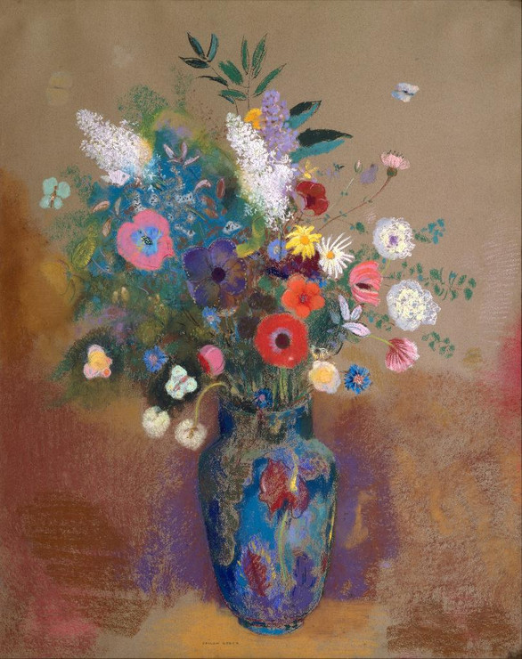 Bouquet Of Flowers by Olidon Redon
(PRT_4295) - Canvas Art Print - 18in X 23in