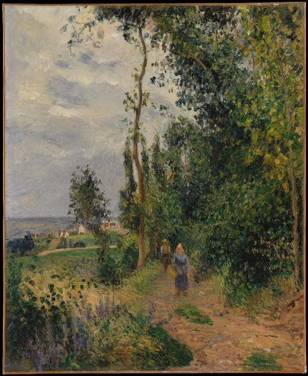 C√¥te Des Grouettes, Near Pontoise by Camille Pissarro
(PRT_4324) - Canvas Art Print - 18in X 22in