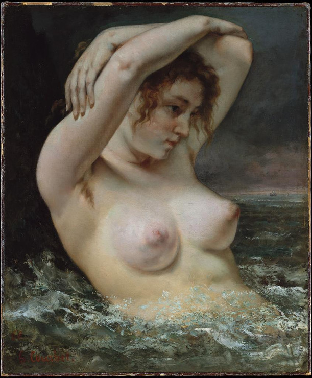 The Woman In The Waves by Gustave Courbet
(PRT_4410) - Canvas Art Print - 19in X 22in