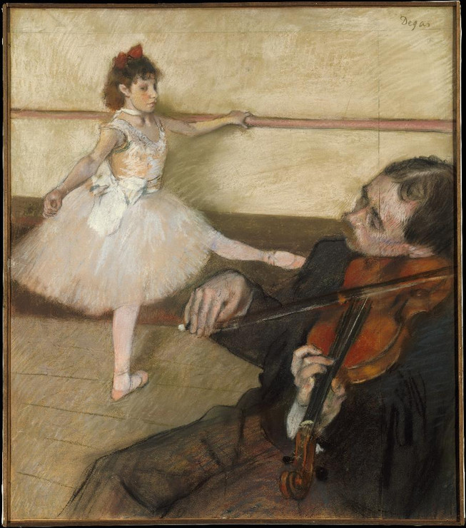 Dance Lesson by Edgar Degas
(PRT_4434) - Canvas Art Print - 20in X 22in