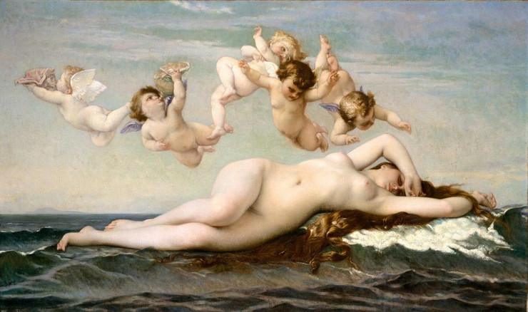 The Birth Of Venus by Alexandre Cabanel
(PRT_4446) - Canvas Art Print - 21in X 13in