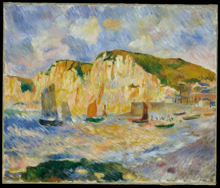 Sea And Cliffs by Auguste Renoir
(PRT_4468) - Canvas Art Print - 22in X 19in