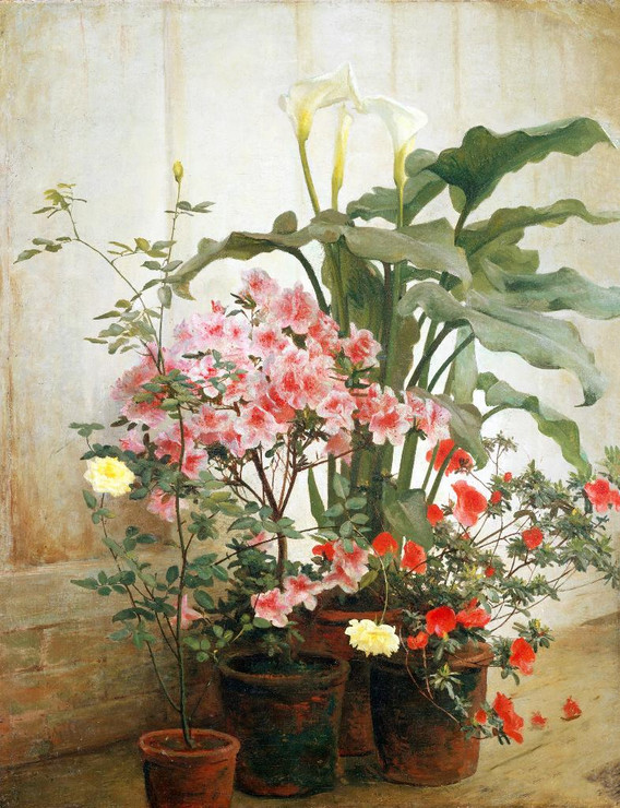 Side Of A Greenhouse by George Cochran Lambdin
(PRT_4748) - Canvas Art Print - 17in X 22in