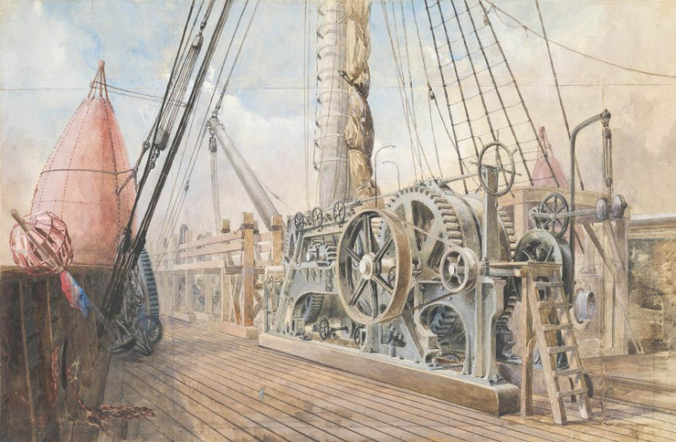 Deck Of The Great Eastern, The Cable Trough, Etc., 1866 by Robert Charles Dudley
(PRT_4879) - Canvas Art Print - 21in X 14in